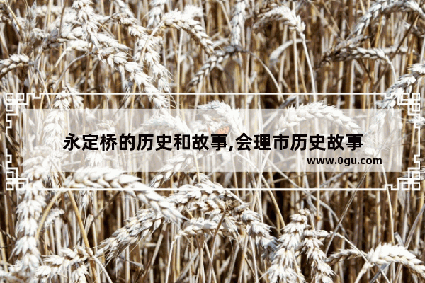 永定桥的历史和故事,会理市历史故事