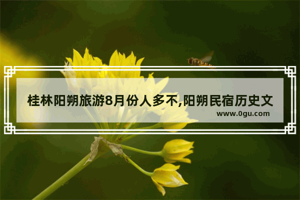桂林阳朔旅游8月份人多不,阳朔民宿历史文化