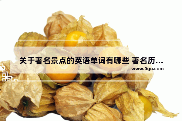 关于著名景点的英语单词有哪些 著名历史文化遗址翻译
