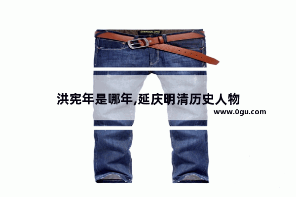 洪宪年是哪年,延庆明清历史人物