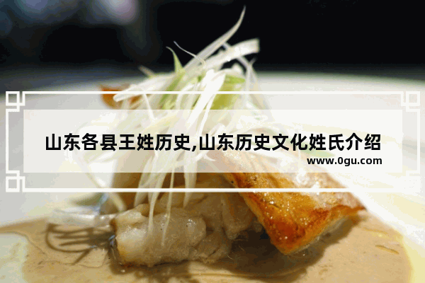 山东各县王姓历史,山东历史文化姓氏介绍