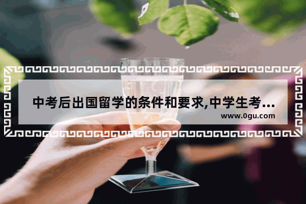 中考后出国留学的条件和要求,中学生考托福