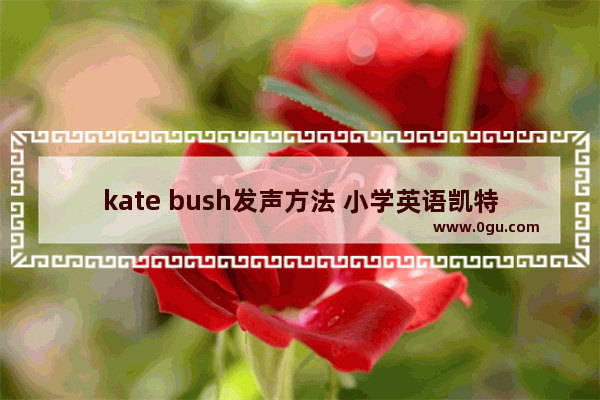 kate bush发声方法 小学英语凯特