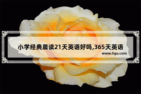 小学经典晨读21天英语好吗,365天英语口语大全日常