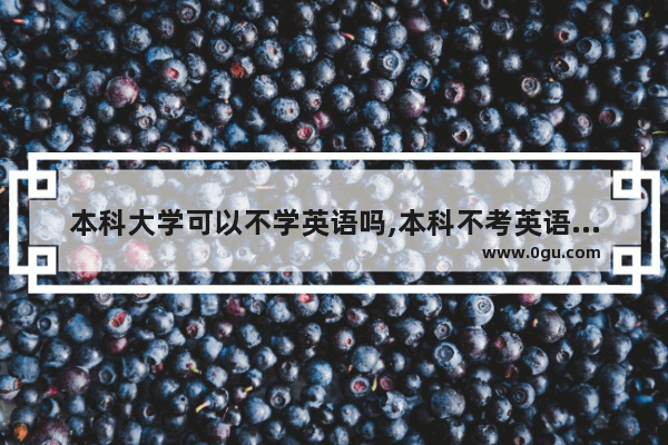 本科大学可以不学英语吗,本科不考英语六级