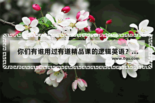 你们有谁用过有道精品课的逻辑英语？有效果吗 钟平考研英语语法