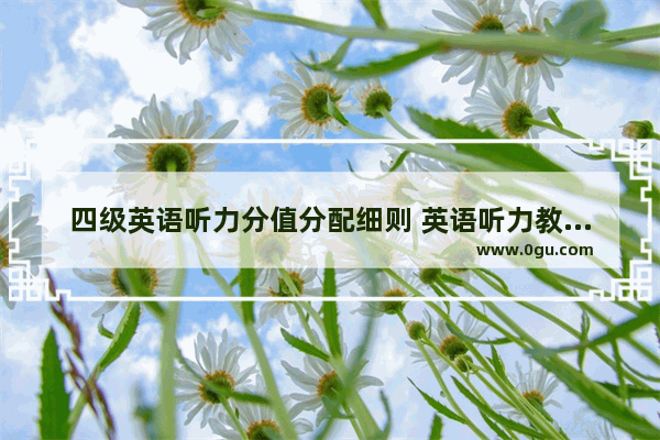 四级英语听力分值分配细则 英语听力教学原则