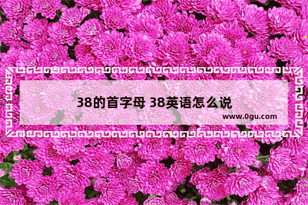38的首字母 38英语怎么说
