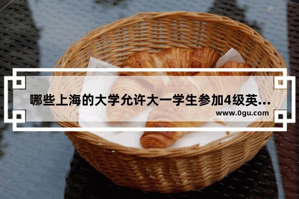 哪些上海的大学允许大一学生参加4级英语考试的 上海2017英语四级