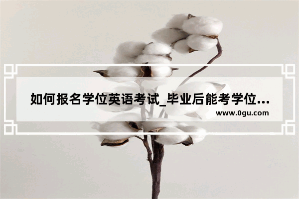 如何报名学位英语考试_毕业后能考学位证书吗 怎么报考