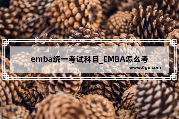 emba统一考试科目_EMBA怎么考