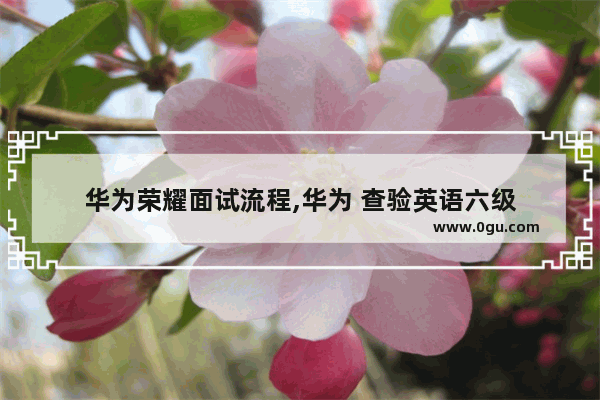 华为荣耀面试流程,华为 查验英语六级