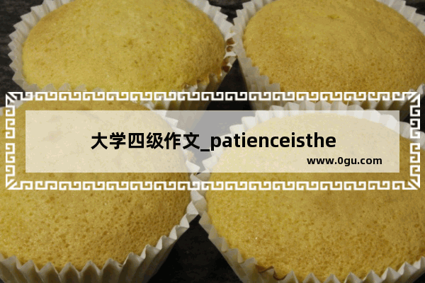 大学四级作文_patienceisthebestremedy英语作文