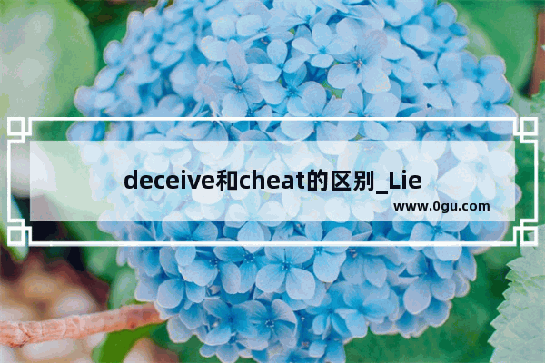 deceive和cheat的区别_Lier中文什么意思