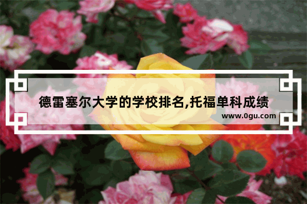 德雷塞尔大学的学校排名,托福单科成绩