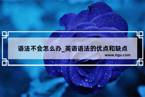 语法不会怎么办_英语语法的优点和缺点