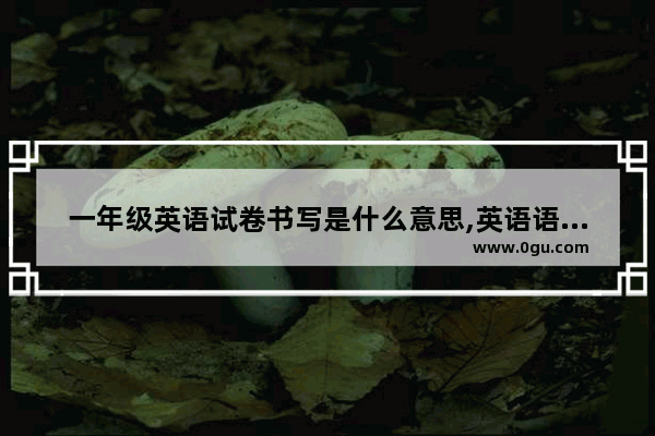 一年级英语试卷书写是什么意思,英语语法填空卷面分析