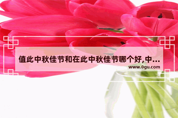 值此中秋佳节和在此中秋佳节哪个好,中秋节英语口语怎么