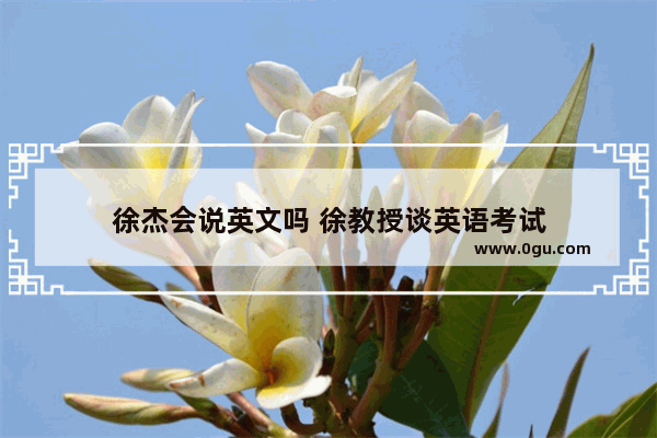徐杰会说英文吗 徐教授谈英语考试