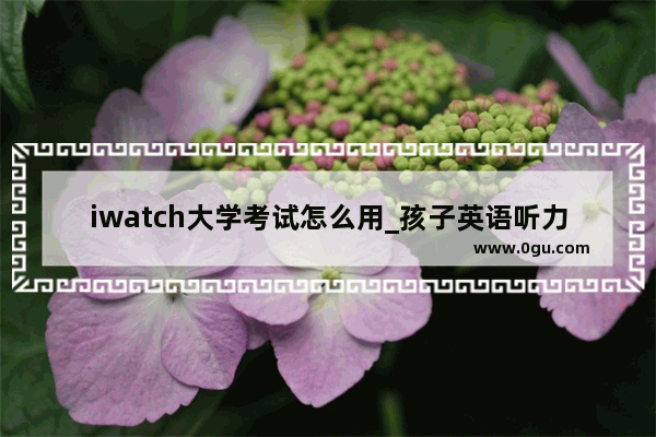 iwatch大学考试怎么用_孩子英语听力神器哪个好
