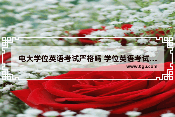 电大学位英语考试严格吗 学位英语考试严吗