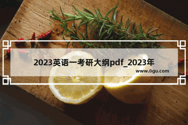 2023英语一考研大纲pdf_2023年考研大纲出了吗