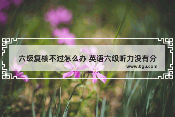 六级复核不过怎么办 英语六级听力没有分