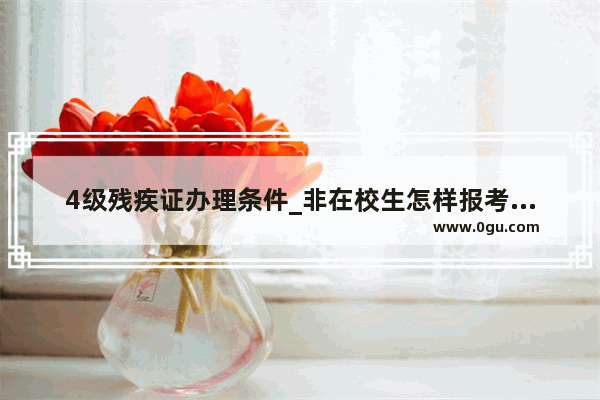 4级残疾证办理条件_非在校生怎样报考英语四级考试