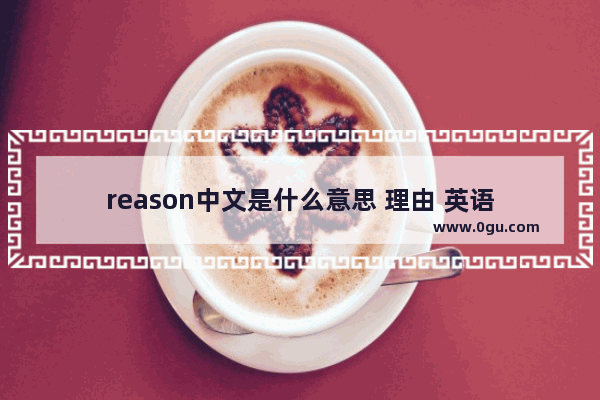 reason中文是什么意思 理由 英语