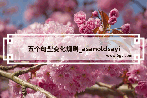 五个句型变化规则_asanoldsayinggoes是什么句式