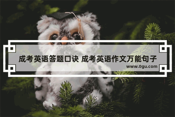 成考英语答题口诀 成考英语作文万能句子