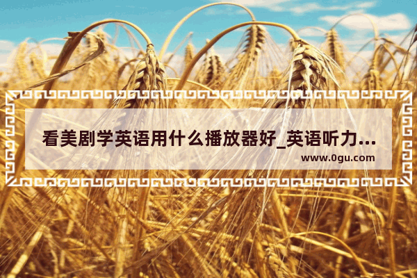 看美剧学英语用什么播放器好_英语听力用什么设备学好