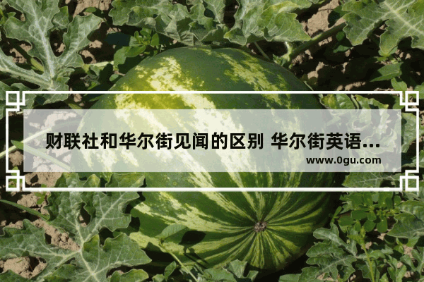 财联社和华尔街见闻的区别 华尔街英语考试英文是什么