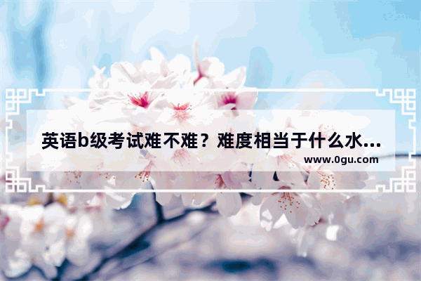 英语b级考试难不难？难度相当于什么水平_bbb级券商是什么水平