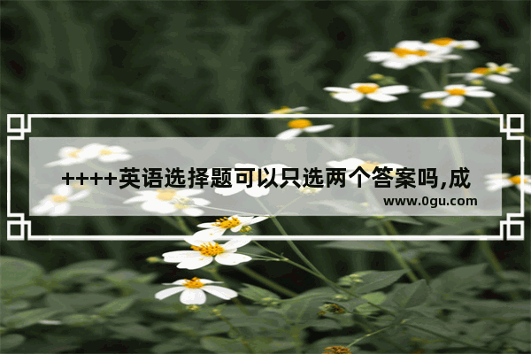 ++++英语选择题可以只选两个答案吗,成人英语考试怎么查答案