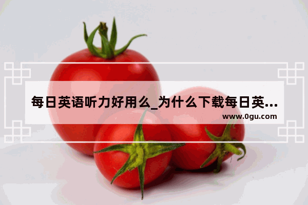 每日英语听力好用么_为什么下载每日英语听力会闪退