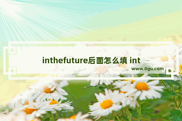 inthefuture后面怎么填 inthefuture英语作文