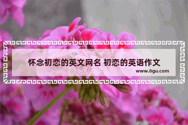 怀念初恋的英文网名 初恋的英语作文