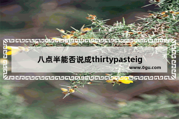 八点半能否说成thirtypasteight_8点~8:30英语怎么写