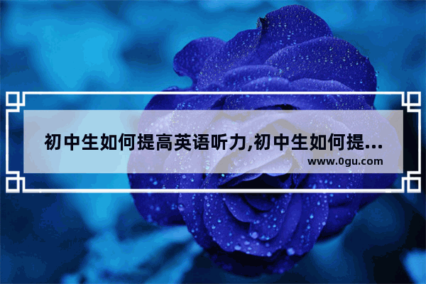 初中生如何提高英语听力,初中生如何提高英语听力