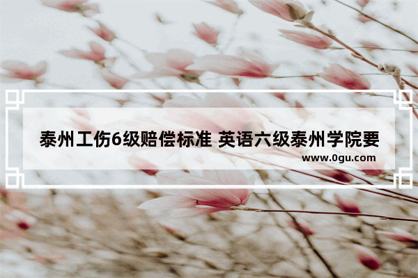 泰州工伤6级赔偿标准 英语六级泰州学院要求