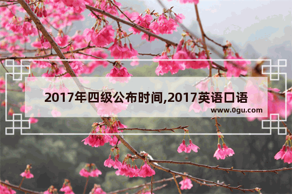 2017年四级公布时间,2017英语口语六级报名