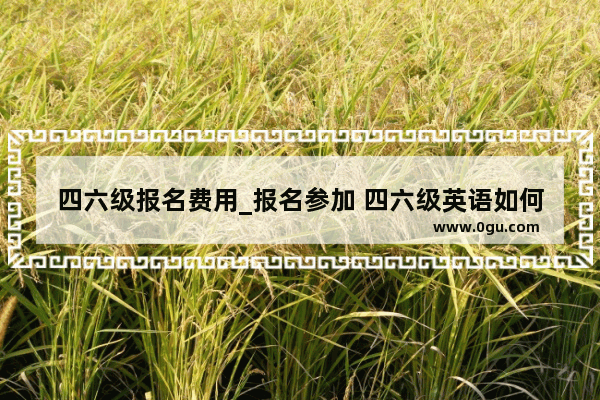 四六级报名费用_报名参加 四六级英语如何在网上缴费