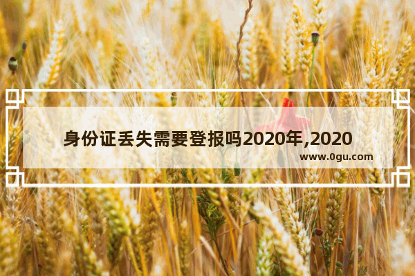 身份证丢失需要登报吗2020年,2020英语六级证书丢失