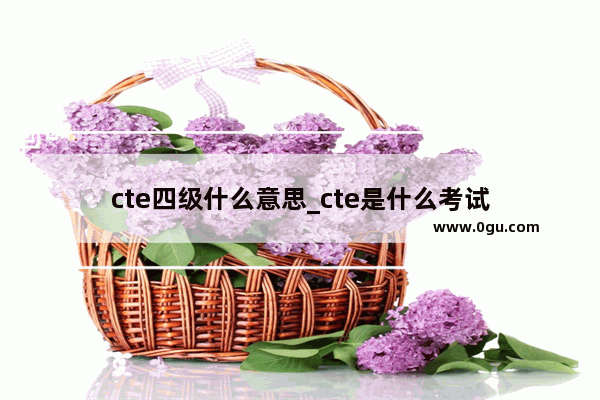 cte四级什么意思_cte是什么考试
