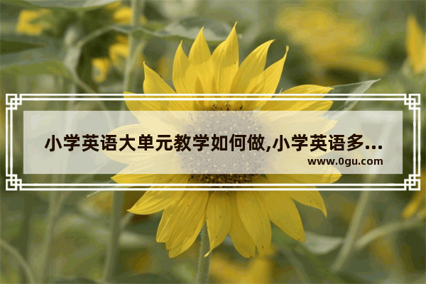 小学英语大单元教学如何做,小学英语多媒体教学