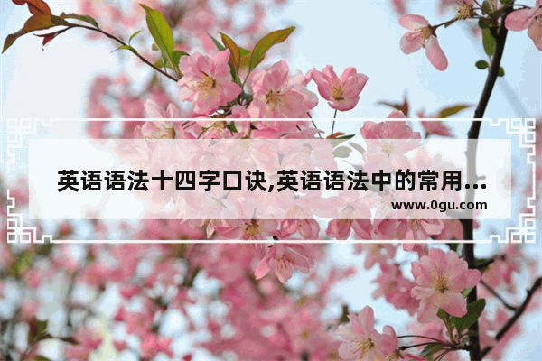 英语语法十四字口诀,英语语法中的常用句型