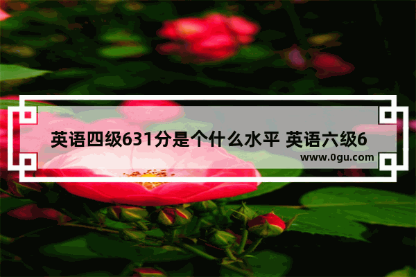 英语四级631分是个什么水平 英语六级630算高吗