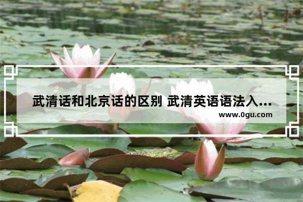 武清话和北京话的区别 武清英语语法入门学校在哪