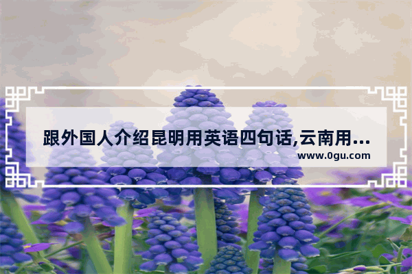 跟外国人介绍昆明用英语四句话,云南用英语怎么说
